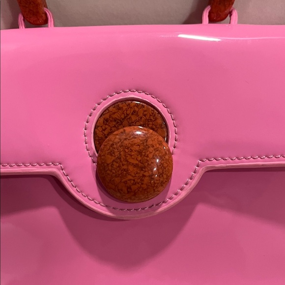 NWT Cult Gaia Pink Frida HandBag with Detachable Crossbody Strap - Picture 11 of 15